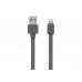 Allocacoc USB Lightning Flat cable 1,5m Grey