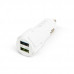 MNC szivargyújtó adapter - 2 x USB aljzattal - 2,4 A - Fehér