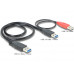 DeLock Cable USB 3.0 type A male + USB type A male > USB 3.0 type A male