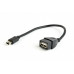 Gembird USB OTG AF to Mini-BM cable 0,15m Black