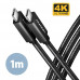 AXAGON BUCM32-CM10AB Speed+ USB-C > USB-C 3.2 Gen 2 Cable 1m Black