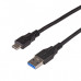 Akyga AK-USB-15 USB3.1 Type-C / USB A cable 1m Black