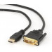 Gembird HDMI to DVI-D (Single Link) (18+1) Premium Series cable 1,8m Blac�