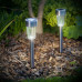 LED-es kültéri szolár lámpa - fém - hidegfehér - 19 cm 11702A