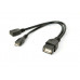 Gembird A-OTG-AFBM-04 USB OTG AF + Micro BF to Micro BM cable 0,15m Black