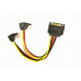Gembird CC-SATAM2F-02 cable power SATA 15 pin -> 2x SATA HDD angled conne�