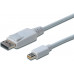 Assmann DisplayPort connection cable, mini DP - DP 1m White