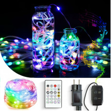 Smart fényfüzér - 100-240V - 66 RGB LED - 10 m - Bluetooth