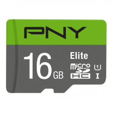 16GB PNY microSDXC Elite Class 10 UHS-I + adapterrel