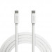 Notebook töltőkábel - adatkábel - Type-C / Type-C - fehér - 1 m - 5  p for