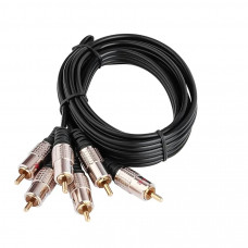 KPO1004-1,5 3RCA - 3RCA kábel,aranyozott fém csatlakozóval 1,5m PREMIU 