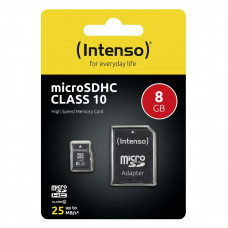 8 GB Intenso microSD Class 10 adapterre