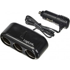  Logilink PA0038 3-port 120W Cigarette Lighter Outlet Splitter Black