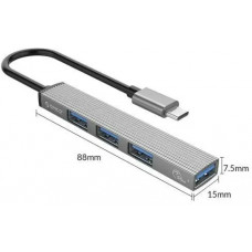 Orico 4-portos USB3.0 HUB Silver Type-C